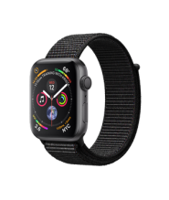 Apple Watch Series 4 GPS 44mm Space Gray Aluminum Case with Black Sport Loop (MU6E2)