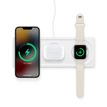 Безпровідна зарядка Belkin 3-in-1 MagSafe Wireless Stand White (WIZ016VFWH)