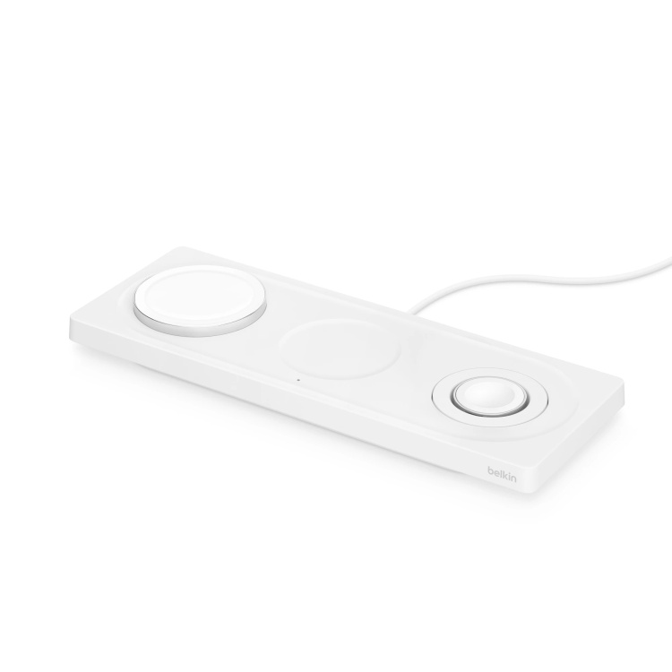 Безпровідна зарядка Belkin 3-in-1 MagSafe Wireless Stand White (WIZ016VFWH)