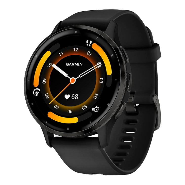 Garmin Venu 4 45mm Slate with Black Silicone Band and Brown Leather Band (010-03014-03)