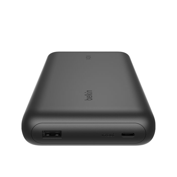 Зарядний пристрій Power Bank Belkin 25000мАh, 158W, з інтегрованим кабелем USB-C (Black) (BPB039HQBK)