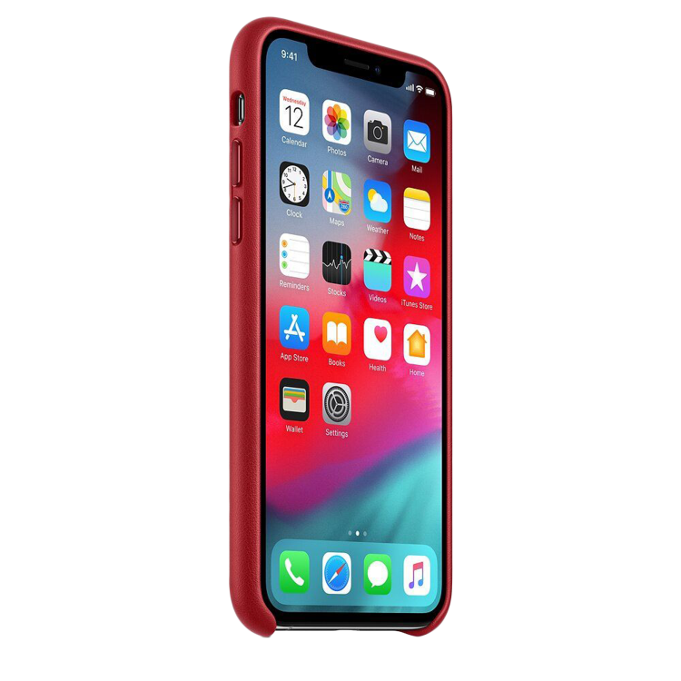 Чехол Smart Leather Case для iPhone Xs Max 1:1 Original (Red)
