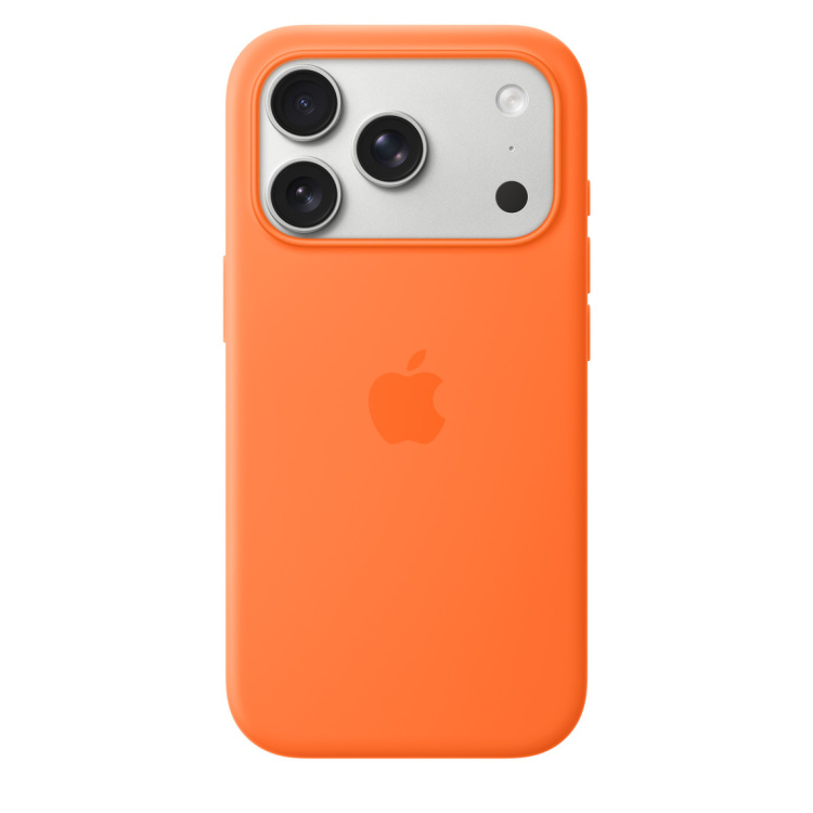 Чохол Apple Silicone Case with Magsafe для iPhone 17 Pro Orange (MGFE4) Чохол Apple Silicone Case with Magsafe для iPhone 17 Pro Orange (MGFE4)