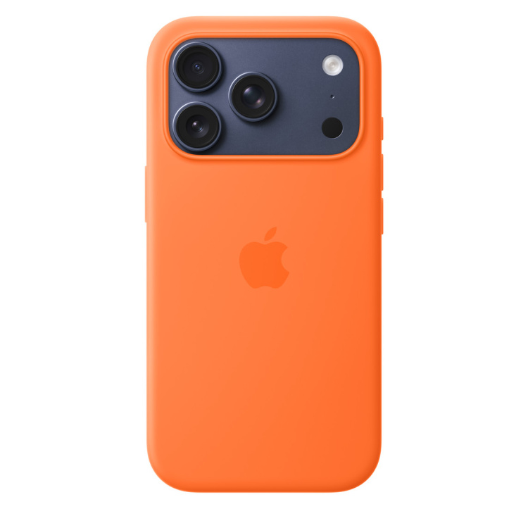 Чохол Apple Silicone Case with Magsafe для iPhone 17 Pro Orange (MGFE4) Чохол Apple Silicone Case with Magsafe для iPhone 17 Pro Orange (MGFE4)