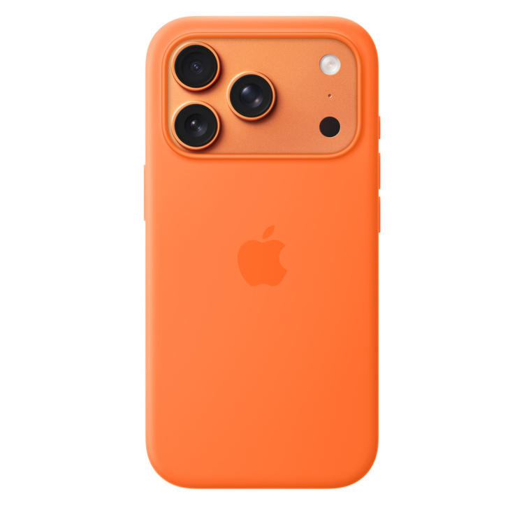 Чохол Apple Silicone Case with Magsafe для iPhone 17 Pro Orange (MGFE4) Чохол Apple Silicone Case with Magsafe для iPhone 17 Pro Orange (MGFE4)