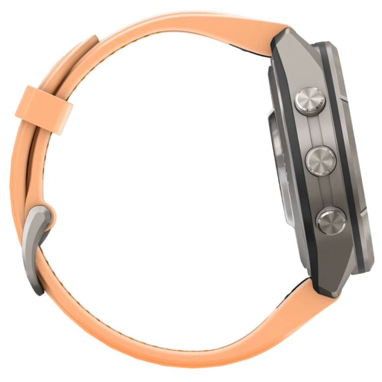 Garmin Fenix 9 Pro 43mm AMOLED Sapphire Titanium with Shell Pink/Autumn Orange Silicone Band (010-04335-05/06)