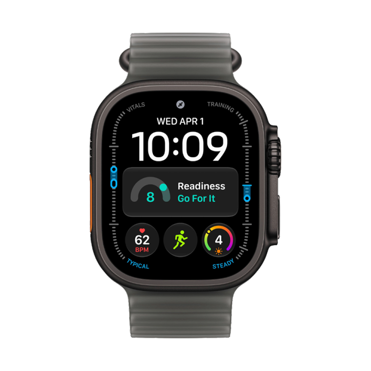 Apple Watch Ultra 4 GPS + LTE 49mm Black Titanium Case with Translucent Black Ocean Band Apple Watch Ultra 4 GPS + LTE 49mm Black Titanium Case with Translucent Black Ocean Band