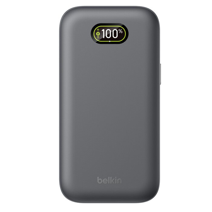 Зарядний пристрій Power Bank Belkin 27000мАh, 240W, з інтегрованим кабелем USB-C	(Charcoal) (BPB040HQCH)