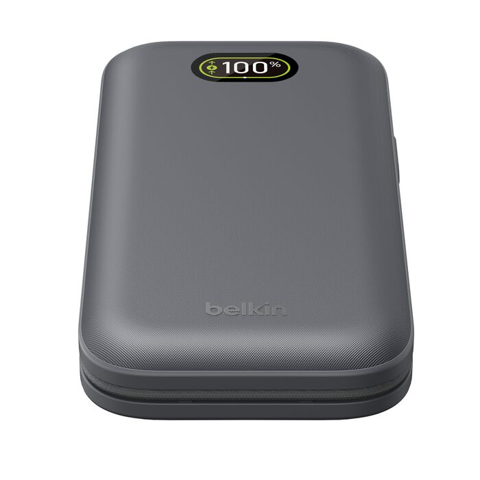 Зарядний пристрій Power Bank Belkin 27000мАh, 240W, з інтегрованим кабелем USB-C	(Charcoal) (BPB040HQCH)