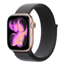 Apple Watch Series 11 GPS, 42mm Rose Gold Aluminum Case with Dark Gray Sport Loop Apple Watch Series 11 GPS, 42mm Rose Gold Aluminum Case with Dark Gray Sport Loop