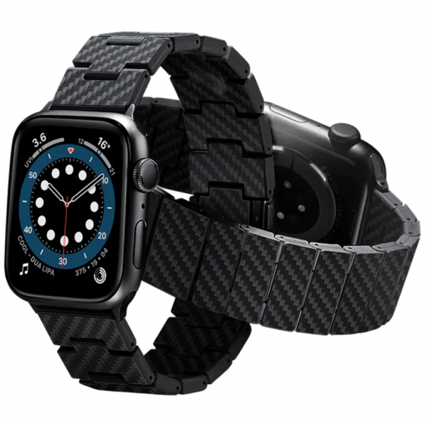 Ремінець Pitaka для Apple Watch 42-49mm Carbon Fiber Modern Series (Black-Grey)