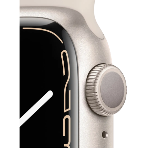 Apple Watch Series 7 41mm GPS Starlight Aluminum Case With Starlight Sport Band (MKMY3) Open Box