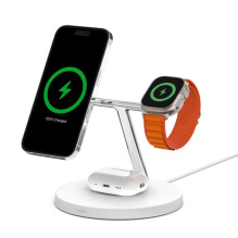 Безпровідна зарядка Belkin 3-in-1 Wireless Charger with MagSafe 15W White (WIZ017VFWH)