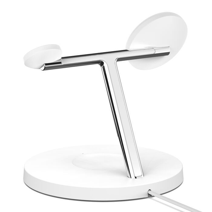 Безпровідна зарядка Belkin 3-in-1 Wireless Charger with MagSafe 15W White (WIZ017VFWH)