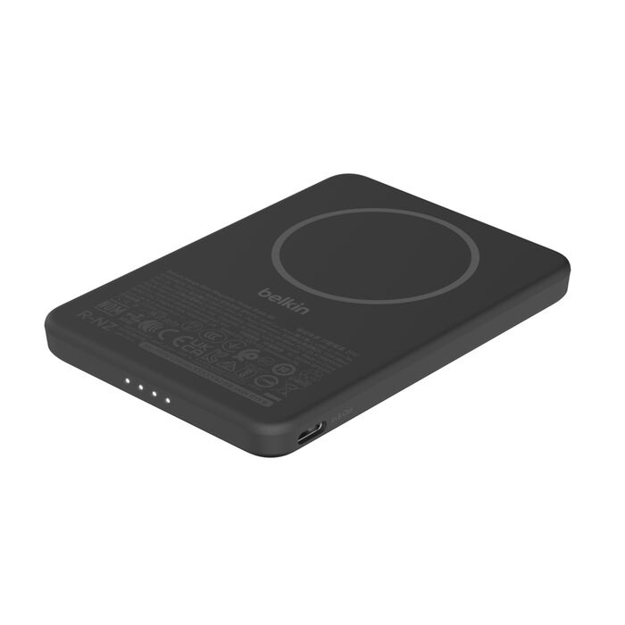 Зарядний пристрій Power Bank Belkin 5000мАh, 15W/Qi2 7.5W, Slim Magnetic (Black) (BPD010HQBK)