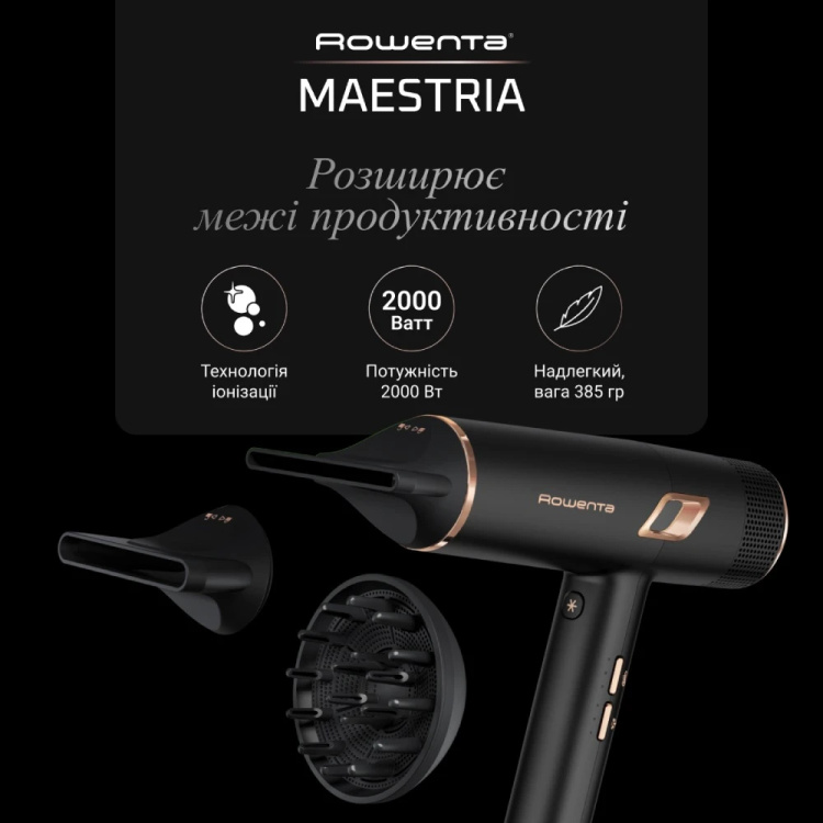 Фен Rowenta Ultimate Experience Maestria (CV9920F3) (Black)