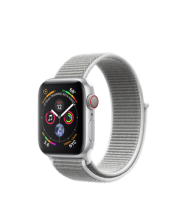 Apple Watch Series 4 GPS + Cellular 40mm Silver Aluminum Case with Seashell Sport Loop (MTUF2)