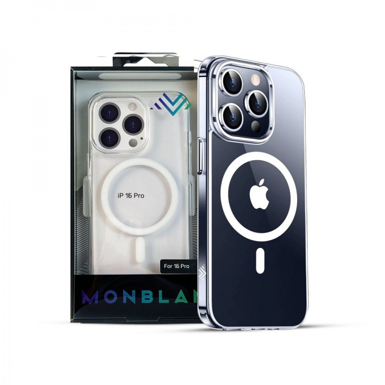 Чехол Monblan для iPhone 16 Pro Max Magnetic Crystal Series (Transparent)