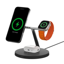 Безпровідна зарядка Belkin 3-in-1 Wireless Charger with MagSafe 15W Black (WIZ017VFBK)
