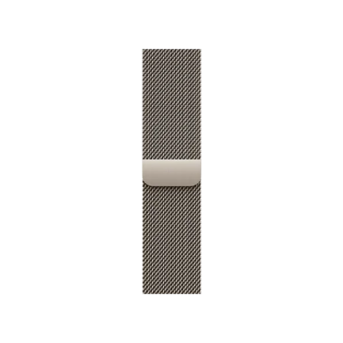 Apple Watch Series 10 46mm Natural Titanium Case with Natural Milanese Loop M/L (MWYC3)