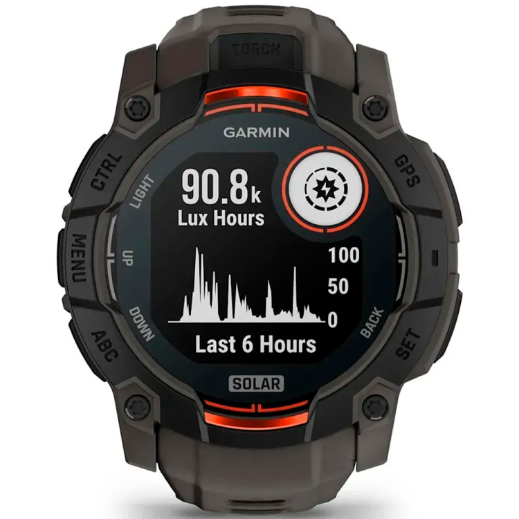 Garmin Instinct 3 50mm Solar Black with Charcoal Band (010-02935-00)