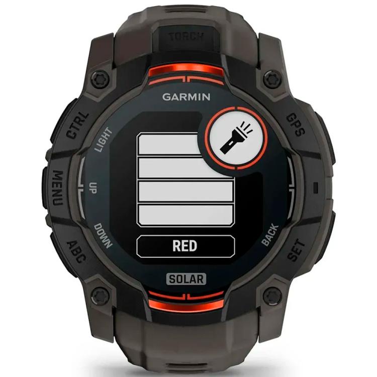 Garmin Instinct 3 50mm Solar Black with Charcoal Band (010-02935-00)