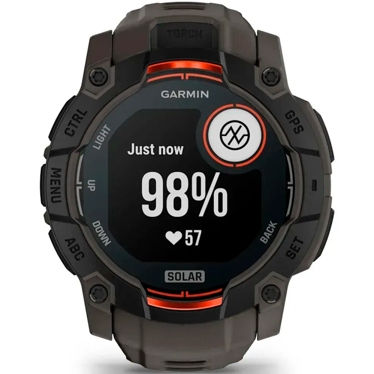 Garmin Instinct 3 50mm Solar Black with Charcoal Band (010-02935-00)