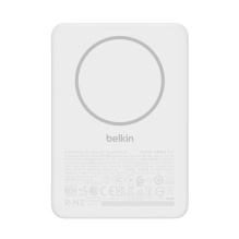 Зарядний пристрій Power Bank Belkin 5000мАh, 15W/Qi2 7.5W, Slim Magnetic (White) (BPD010HQWH)