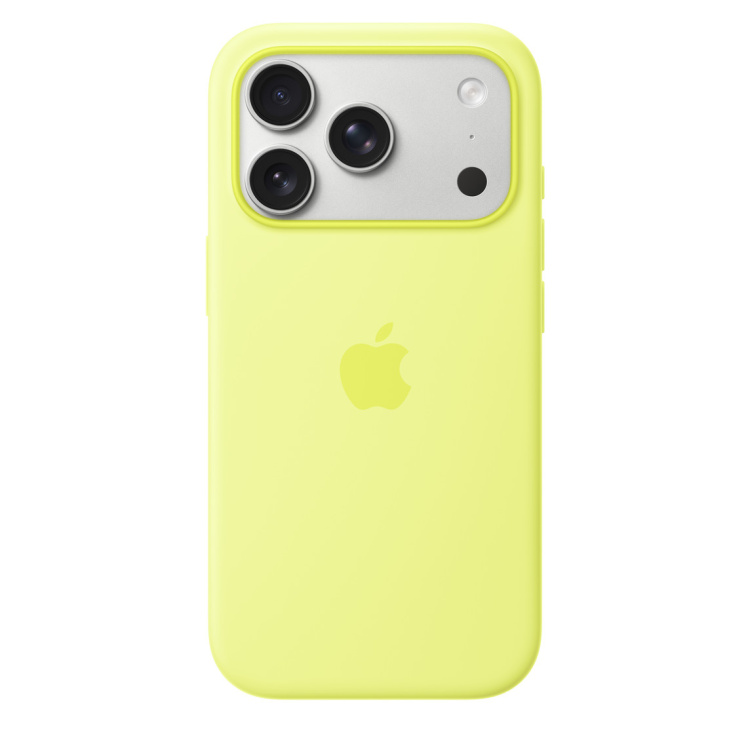Чохол Apple Silicone Case with Magsafe для iPhone 17 Pro Neon Yellow (MGFF4) Чохол Apple Silicone Case with Magsafe для iPhone 17 Pro Neon Yellow (MGFF4)