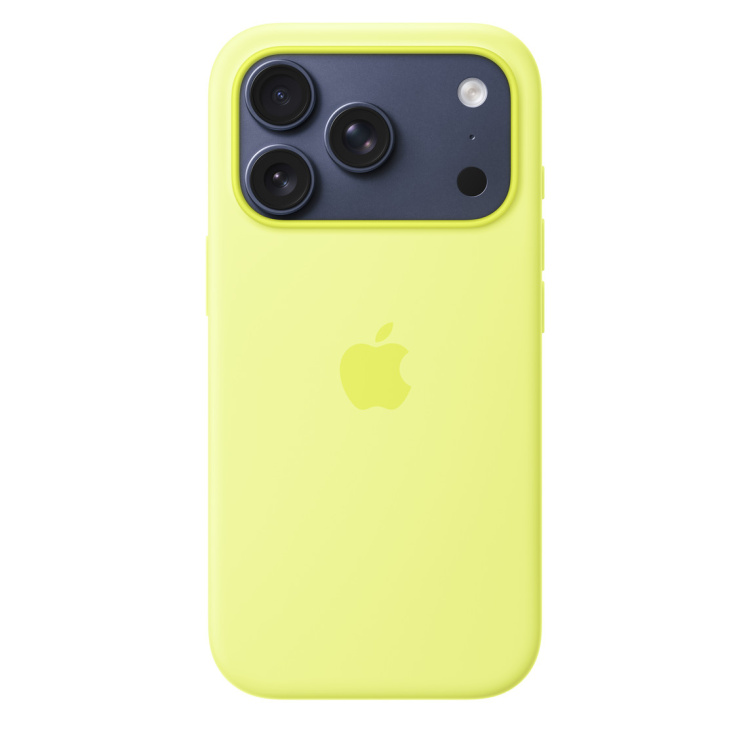 Чохол Apple Silicone Case with Magsafe для iPhone 17 Pro Neon Yellow (MGFF4) Чохол Apple Silicone Case with Magsafe для iPhone 17 Pro Neon Yellow (MGFF4)