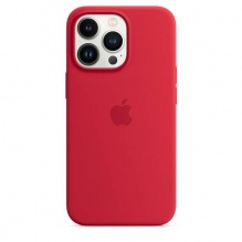 Silicone Case with MagSafe and Animation для iPhone 13 Pro (FoxConn) (Red)