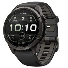 Garmin Fenix 9 Pro 43mm AMOLED Sapphire Carbon Gray DLC Titanium with Black/Pebble Gray Silicone Band (010-04335-15/16)