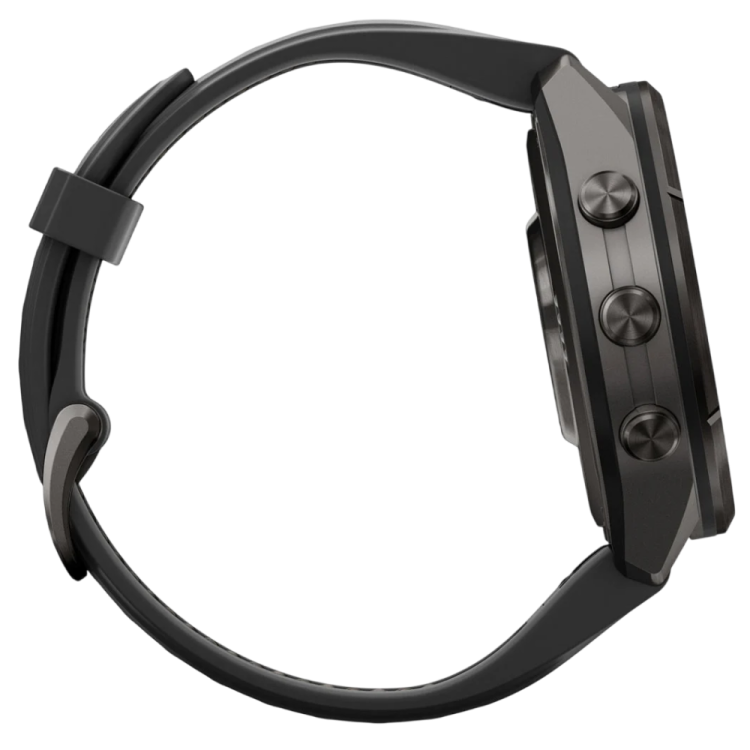 Garmin Fenix 9 Pro 43mm AMOLED Sapphire Carbon Gray DLC Titanium with Black/Pebble Gray Silicone Band (010-04335-15/16)