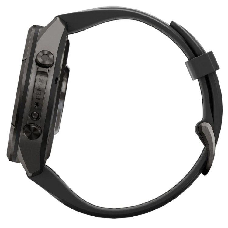 Garmin Fenix 9 Pro 43mm AMOLED Sapphire Carbon Gray DLC Titanium with Black/Pebble Gray Silicone Band (010-04335-15/16)