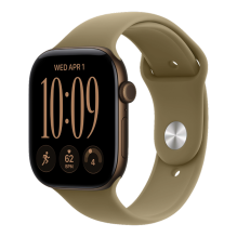 Apple Watch Series 12 GPS 42mm Dark Bronze Aluminum Case with Olive Sport Band - M/L