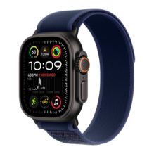 Apple Watch Ultra 2 49mm Black Titanium Case with Blue Trail Loop S/M 2024 (MYTJ3/ MYQ73)