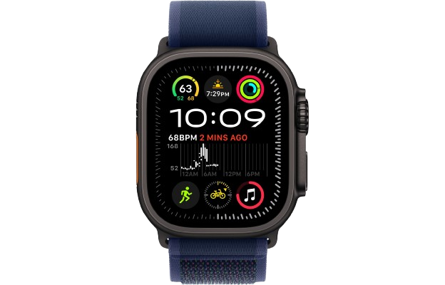 Apple Watch Ultra 2 49mm Black Titanium Case with Blue Trail Loop S/M 2024 (MYTJ3/ MYQ73)