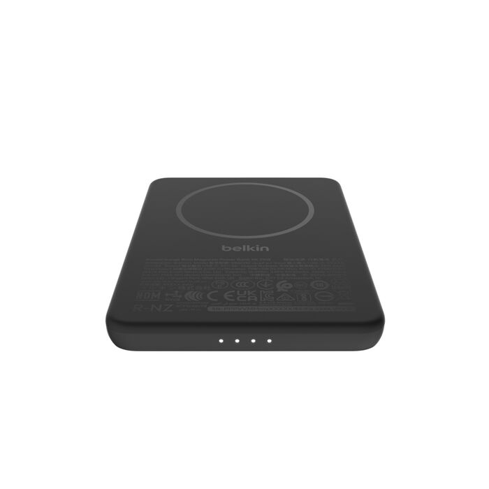 Зарядний пристрій Power Bank Belkin 5000мАh, 15W/Qi2 7.5W, Slim Magnetic Ring (Black) (BPD020HQBK)