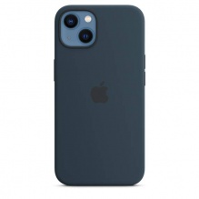 Silicone Case with MagSafe and Animation для iPhone 13 (FoxConn) (Abyss Blue)