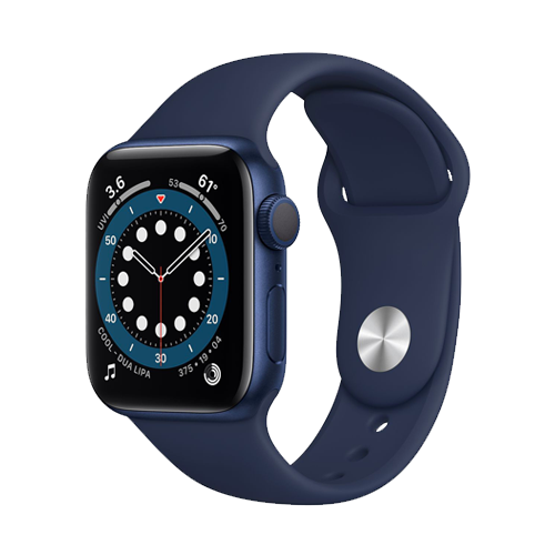 Apple Watch Series 6 44mm Blue Aluminum Case with Deep Navy Sport Band (M00J3) Open Box
