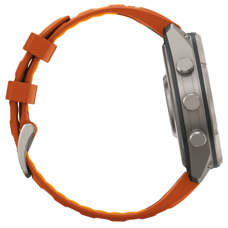 Garmin Fenix 9 Pro 47mm AMOLED Sapphire Titanium with Autumn Orange/Spark Orange Silicone Band (010-04336-05/06)