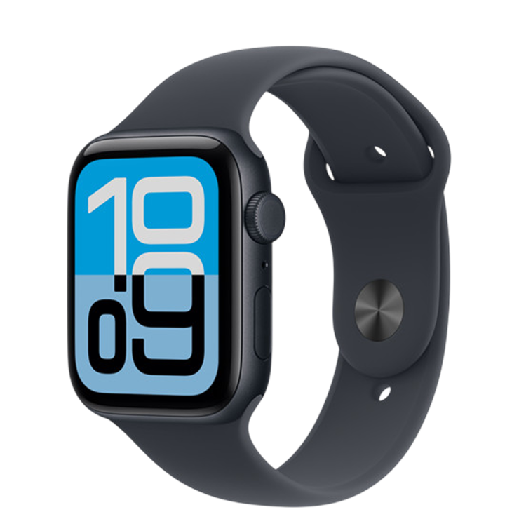 Apple Watch SE 4 GPS, 44mm Midnight Aluminum Case with Midnight Sport Band