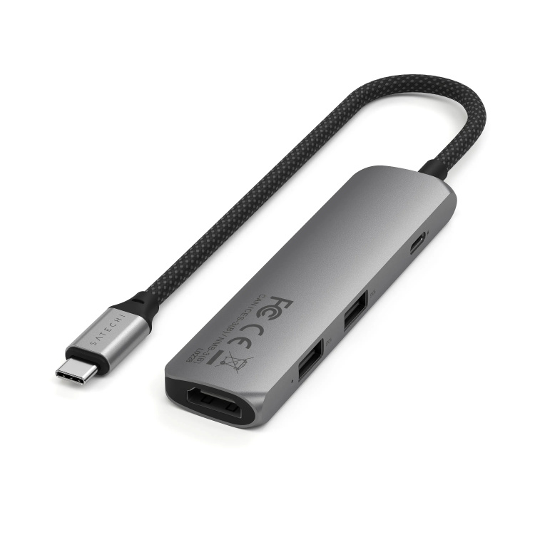 Адаптер Satechi 4-in-1 USB-C Slim Multiport Adapter 4K (ST-P4SM)