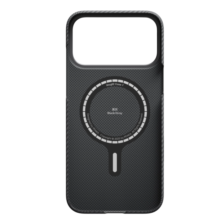 Чохол Pitaka MagEZ Ultra-Slim Case для iPhone 17 Pro Max Black/Grey (KI1701BPM)