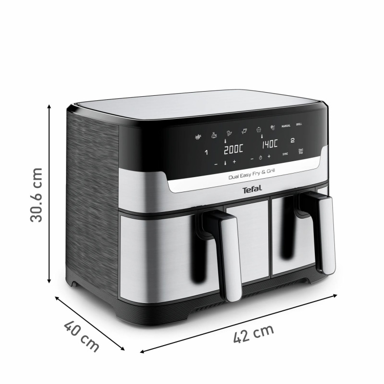 Мультипечь Tefal Dual Easy Fry & Grill Air fryer EY905D40 (UA)