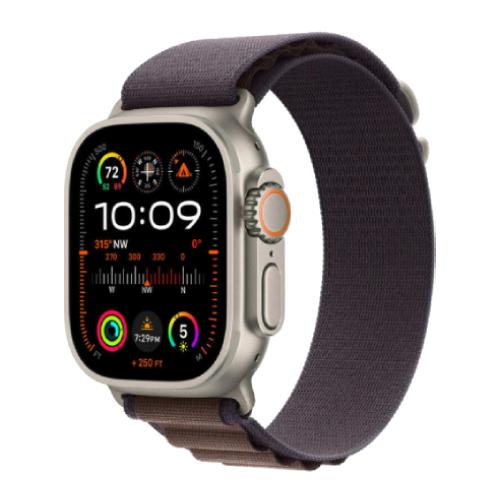 Apple Watch Ultra 2 49mm Titanium Case with Indigo Alpine Loop (Large) (MREW3) бу