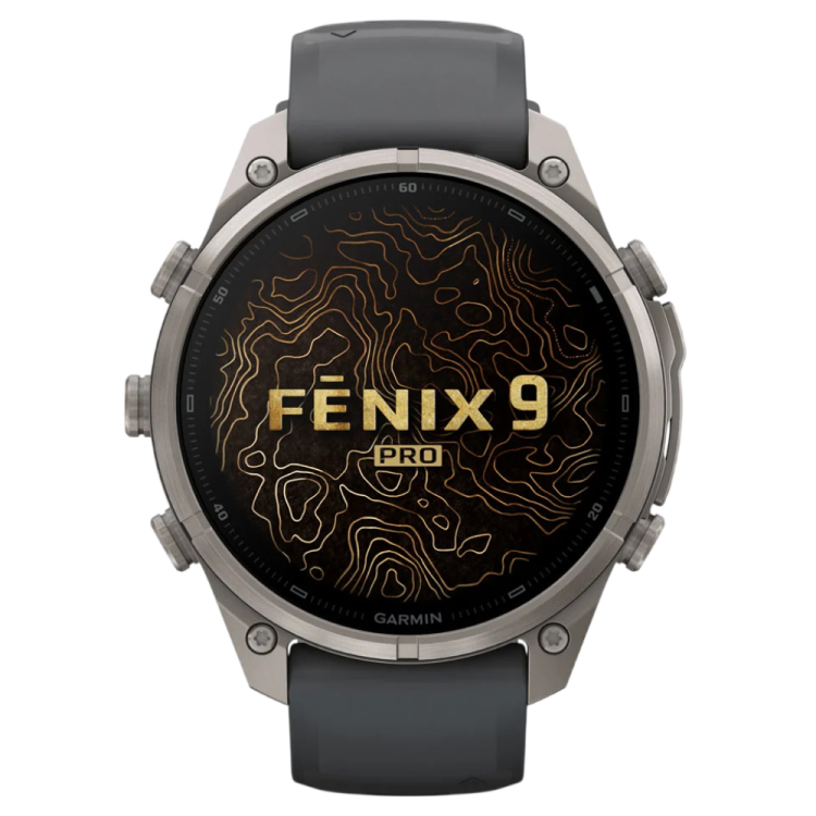 Garmin Fenix 9 Pro 47mm AMOLED Sapphire Titanium with Graphite/Black Silicone Band (010-04336-25/26)