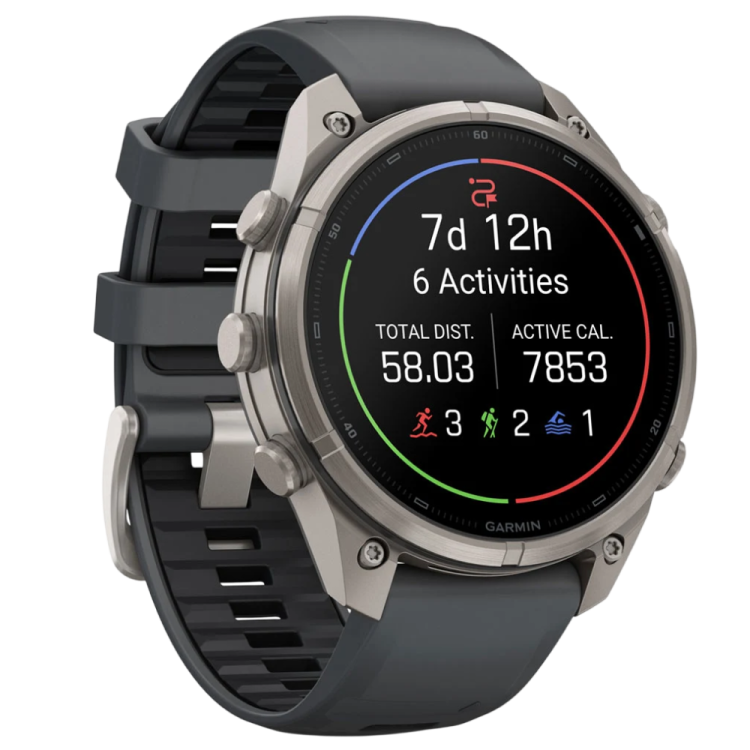 Garmin Fenix 9 Pro 47mm AMOLED Sapphire Titanium with Graphite/Black Silicone Band (010-04336-25/26)