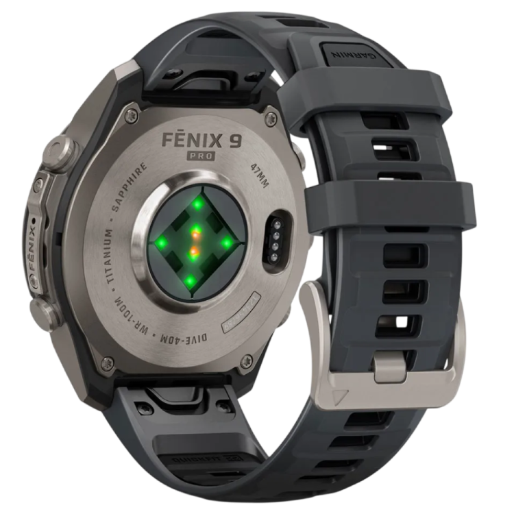 Garmin Fenix 9 Pro 47mm AMOLED Sapphire Titanium with Graphite/Black Silicone Band (010-04336-25/26)