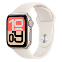 Apple Watch SE 4 GPS, 40mm Starlight Aluminum Case with Starlight Sport Band